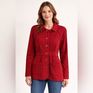 ❤️ Sparrow by Anthropologie Red Wool Jacket| small pinhole | Size M